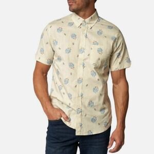 BEN SHERMAN Mens S Mod Fit NWT Turtledove Short Sleeve Button Front Cotton Shirt